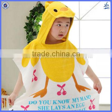 hooded poncho towels/wholesale hooded towels for children