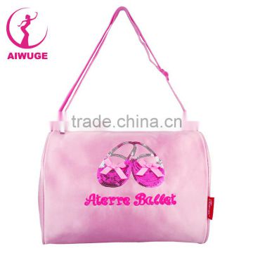 Pink sequins shoes bag portable adorable pretty ballet dance bag