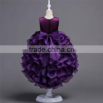 Fashion Kids Teenagers Cake Layered Dress Latest Designs Evening Gowns for Girls photo-2