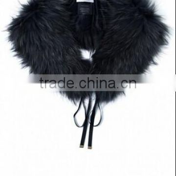 100% genuine raccoon fur collar/ raccoon fur garment