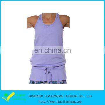 High Qualtiy Light Purple Custom Cut Sew Stringer Tank Top Custom