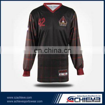 customize black and red soccer jersey wholesale plain soccer jersey