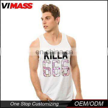 Plain Printing Stringer Singlet Gym Tank Top For Men