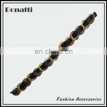 shiny gold aluminum chain for garment