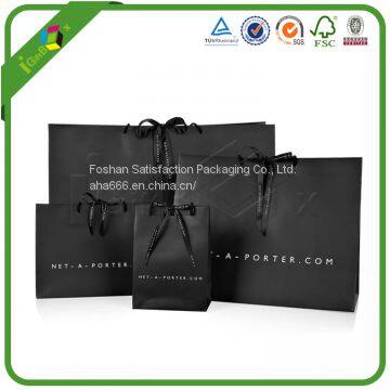 Luxury Custom Printed Kraft Paper Shopping Packaging Carrier Gift Paper Bags for Packing With Handles photo-2