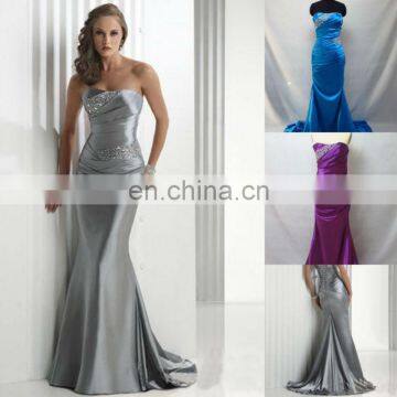 Free shipping real sample top charming strapless sweetheart satin prom dresses JPD006