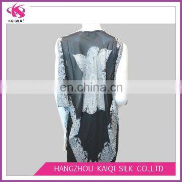 2017 Hot Sale Ladies' Fashion Silk Imitation Polyester Bordered Printed Casual Wear Sleeveless Mini Dress photo-2