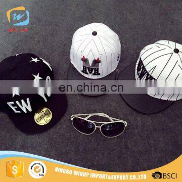 WINUP 2017 wholesale 6 panel flat brim snapback sport baseball cap