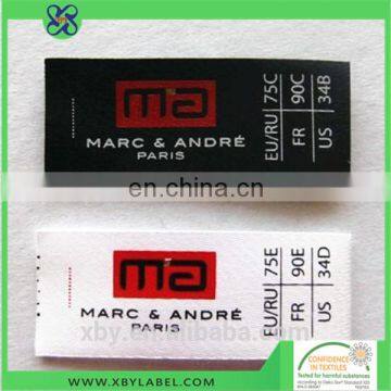 Printed clothing label silk labels for clothes