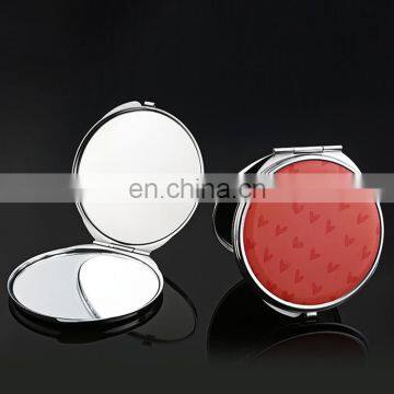 Custom epoxy logo round cosmetic mirror