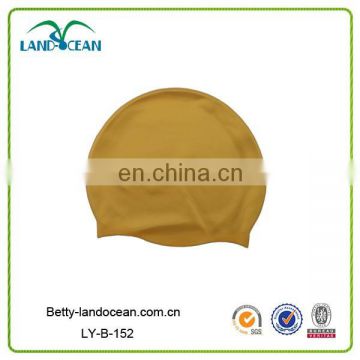 2015 Popular round silicone swimming caps for athlete