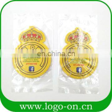 2017 Promotional Logo Printed Customized Scent Paper Air Freshener