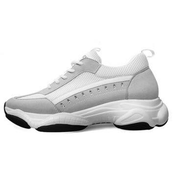 Height increasing elevator sport shoes running sneakers taller 3.14 inches