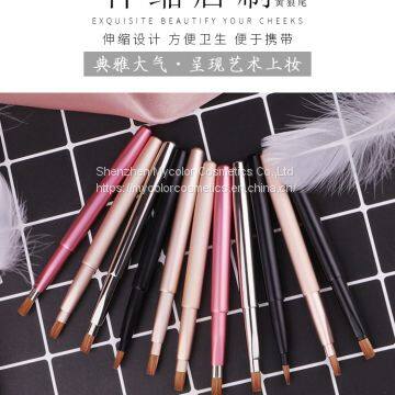 Portable Mini Lip Brush Cosmetics Retractable Brush photo-5