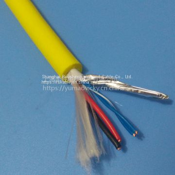 Subsea Umbilical Cable Anti-microbial Erosion Cable Sheath Orange / Blue