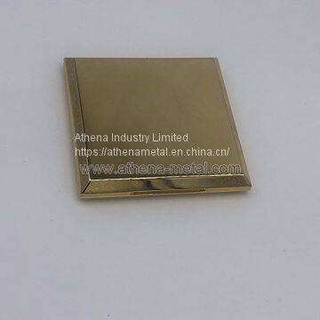 Suqare Metal Compact OEM Metal Compact Box Custom Metal Compact Box Metal Compact Box Distributor
