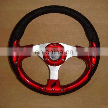 Hot sale 13 inch 320mm pu car steering wheel with high performance