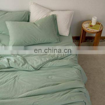 Wholesale Comforter Folded Soft 100% Cotton Knitted Lightweight Coverlet For All Season Quilt photo-3