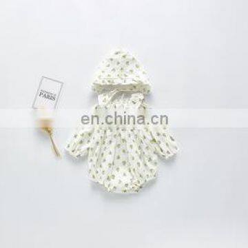 2020 Full Sleeve Children Clothing Spring Autumn Button Baby Flowers Girl Romper photo-2