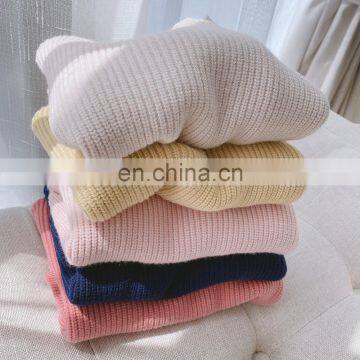 Pure Color Sweaters Children's 2020 Autumn New Candy Color Round Neck Loose Casual Pullover Knitwear