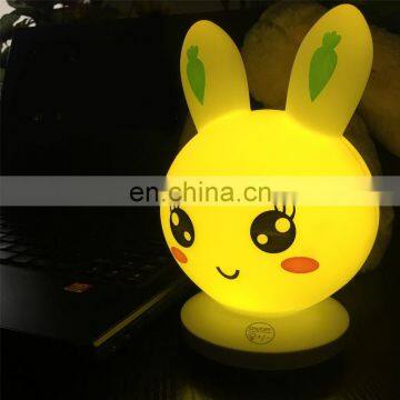 Good price cute bunny night light Rechargeable LED table night light Mini cordless electronic touch table lamp