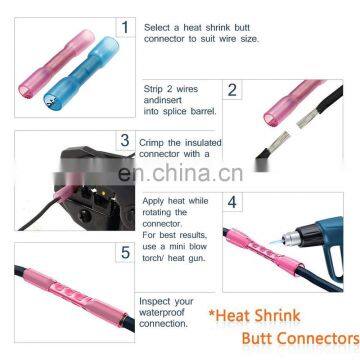 Hampool Multiple Types 50pcs Copper Wiring Accessories Automotive Shrinkable Wire Butt Connectors photo-6