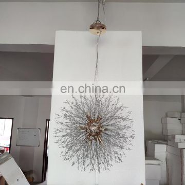 Zhongshan factory home decor gold modern led crystal chandelier pendant light