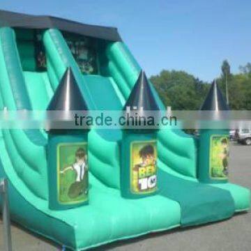 Good quality green inflatable slide for kids activities