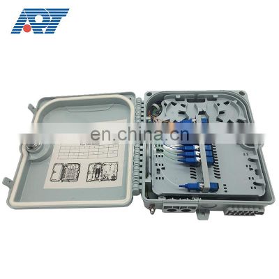 Wall Mount 4 8 12 16 24 Core Fiber Optic Termination Box Splitter FTTH box