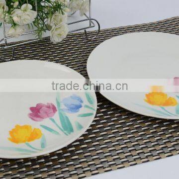 the coup shape dinner plate with decal porcelain dinner set luxury with white embossed dinner plates