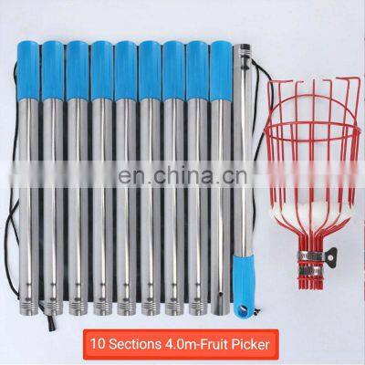 Cost Effective Stainless Steel Garden Tool Papaya Berry Telescopic Pole Mango Picker photo-3