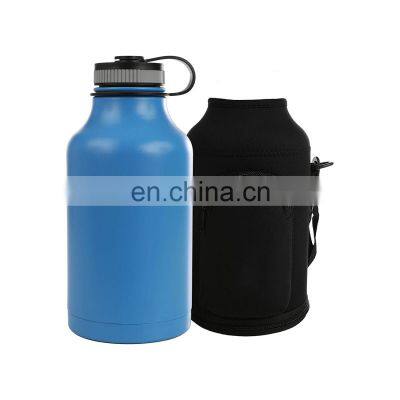 Custom Double Wall Vacuum Flask Insulated 18/8 Stainless Steel Sport Work Out Water Bottle with Custom Logo Eco Friendly