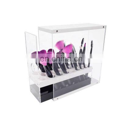 Acrylic Makeup Beauty Brush Storage Organizer Makeup Brush Holder with Slots