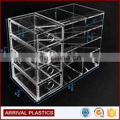 Acrylic 4-Shelf Office Supply Organizer Storage Drawer Case photo-5
