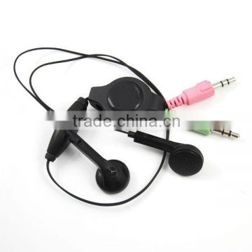 Retractable Headphones With Mic for Computer