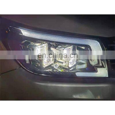 Headlights Head Lamps for NISSAN NAVARA NP300 2016-2019 Year Converted to the Latest LED 4 Lens Headlight Appearance
