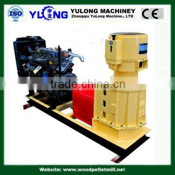 Diesel engine driven flat die pellet mill