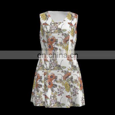 BEAUTIFUL FLOWER CTN/RAYON PRINTING FABRIC FOR WOMEN