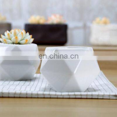 Factory Orchid Clay Pots Small Plant & Planters Groot Decorative Geometrical Shape Flower Pot Used With Flower/green Plant White