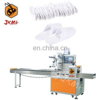 In Stock Wholesale Hotel Disposable Slippers Bagging Packaging Machine Slippers Flow Packing Machine