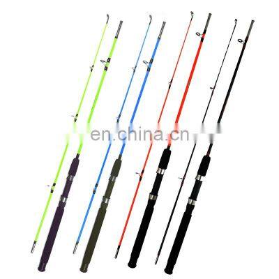 saltwater fishing surf casting fishing rod 2 sections pieces parts units solid colored glass rod fishing rods