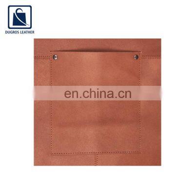 High Black Fitting Matching Stitching Fashion Style Wholesale Cooking Genuine Leather Apron at Competitive Price photo-3