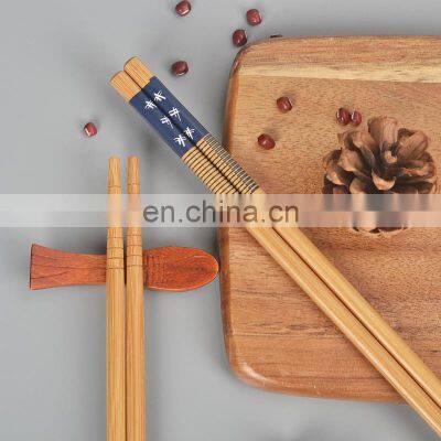 Wholesale Reusable High Quality Custom Logo Pairs Natural Bamboo Chopsticks With Sushi photo-4