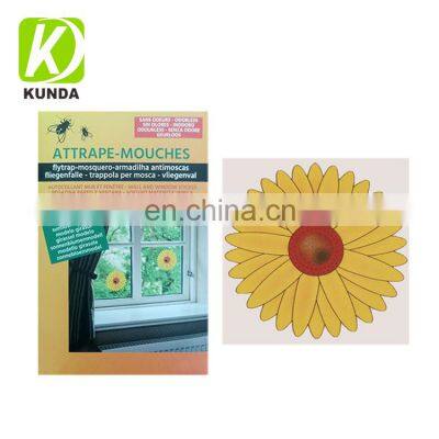 Flower Image Window Fly Glue Sticker Trap