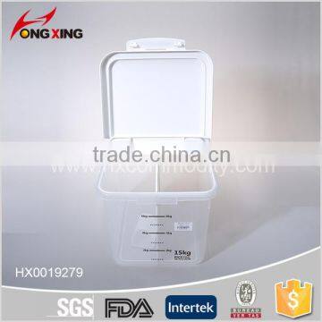 Transparent 15L Plastic Dry Food Container With Compartment photo-3