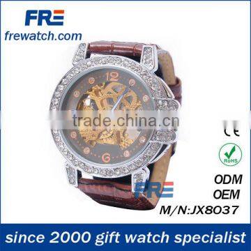 branded watches japanese movement transparent mechanical watch