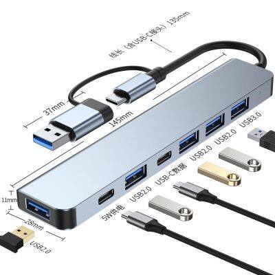 Cross-border USB Hub 5-in-1 Hub 1-in-4 3.0 Laptop Type-C Splitter USB Expansion photo-3