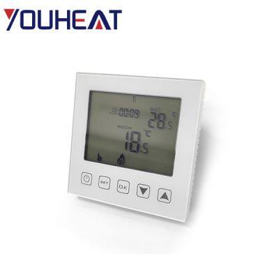 Fashionable Design Intelligent Touch Screen Adjustable Temperature Control Smart Thermostat for Floor Heating photo-3