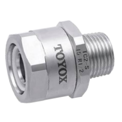 Japan Toyox Braided Tube, Steel Conduit Connector Tc3 - S15 R3/4, Connector for Semiconductor Manufacturing Equipment photo-2