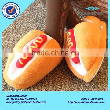 bread winter warm bread hamburger plush indoor slippers